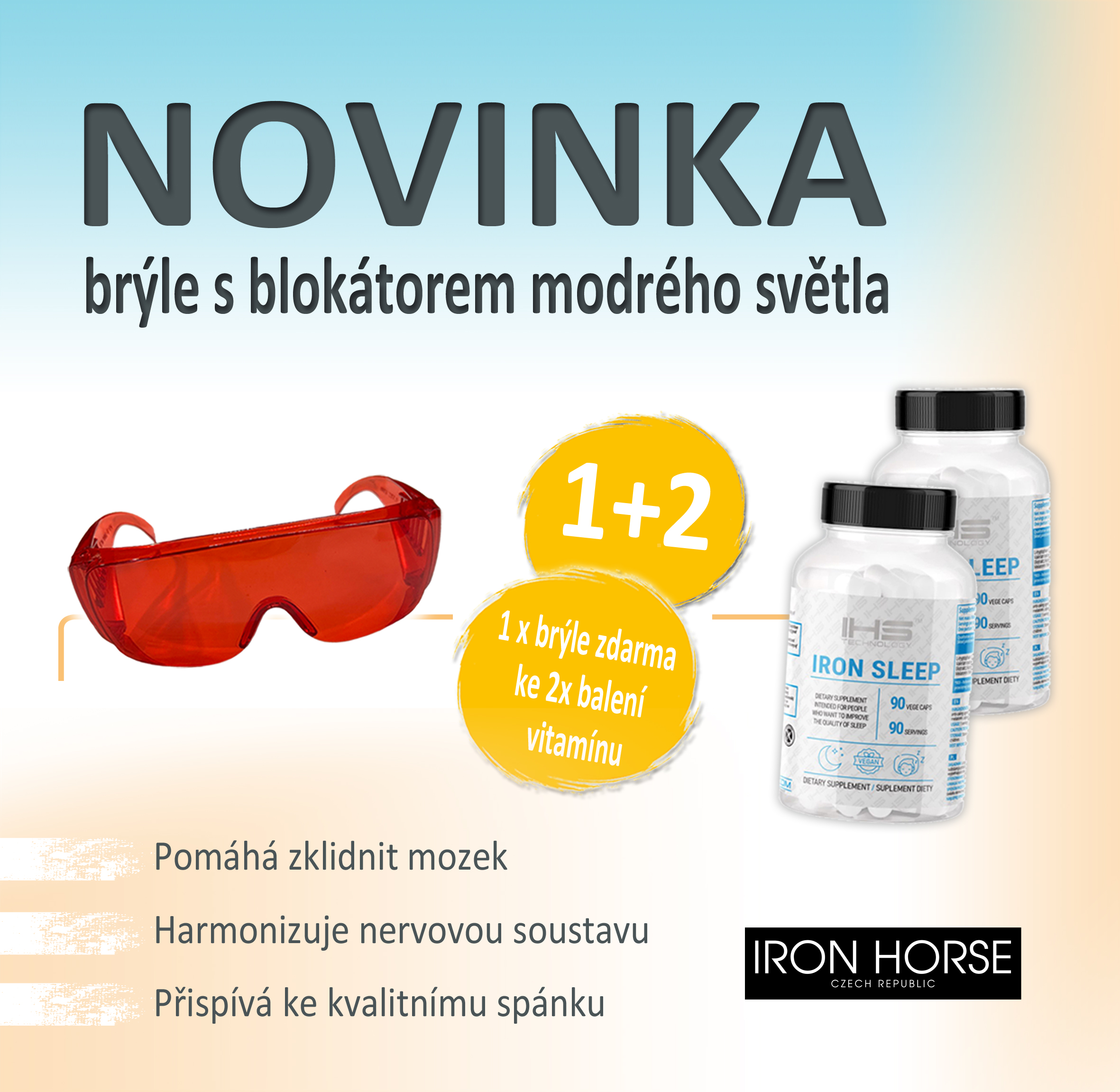 2 x IRON SLEEP + brýle IronMax ZDARMA