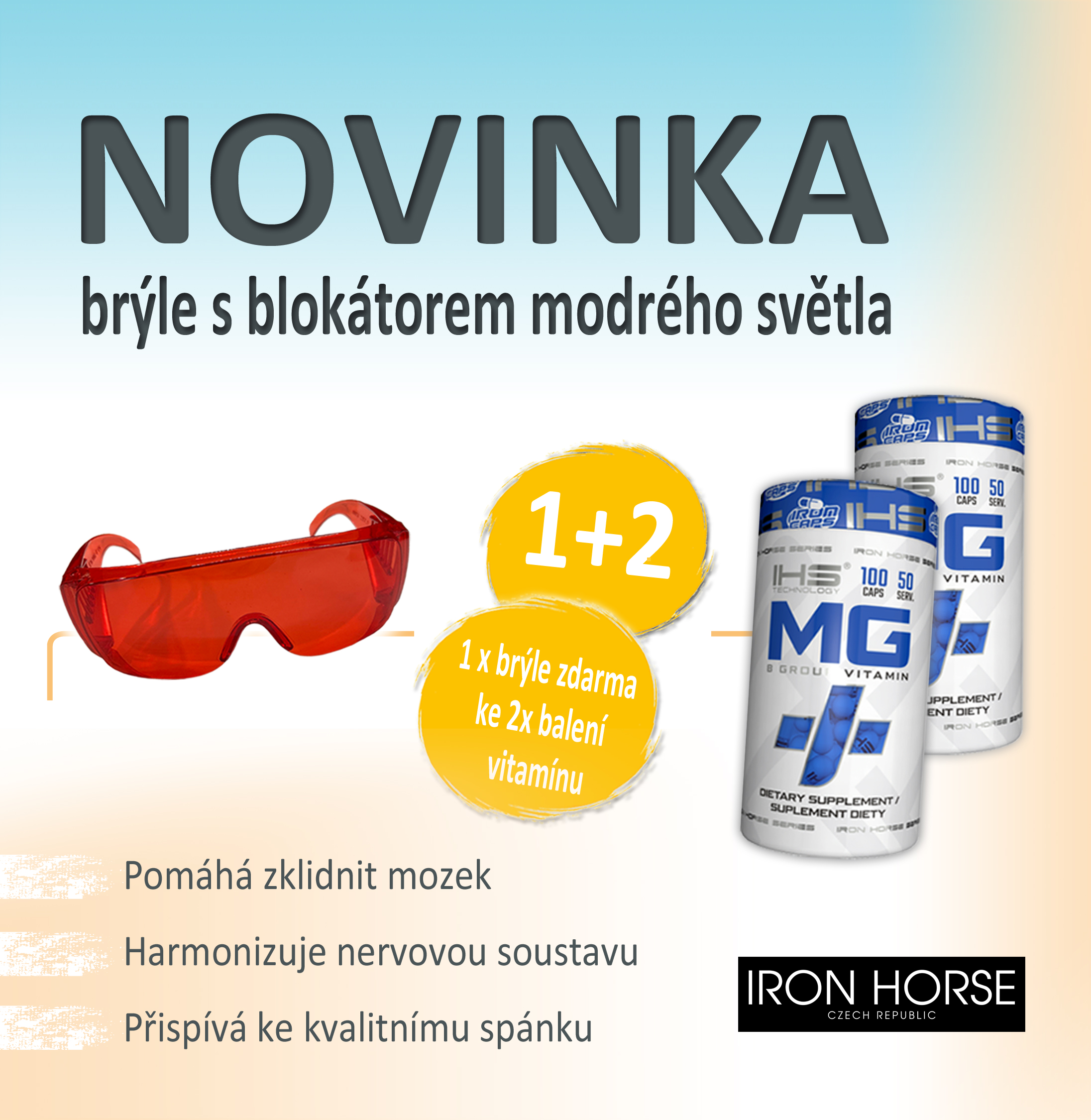 2 x hořčík MG + brýle IronMax ZDARMA
