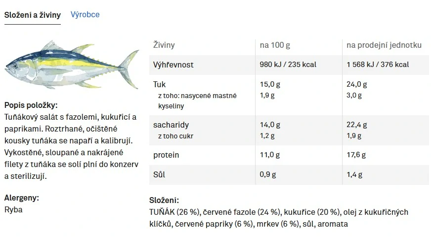 Tuňákový salát MEXIKO 160g
