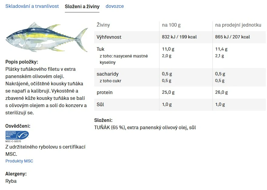 Tuňák v olivovém oleji 2x80g
